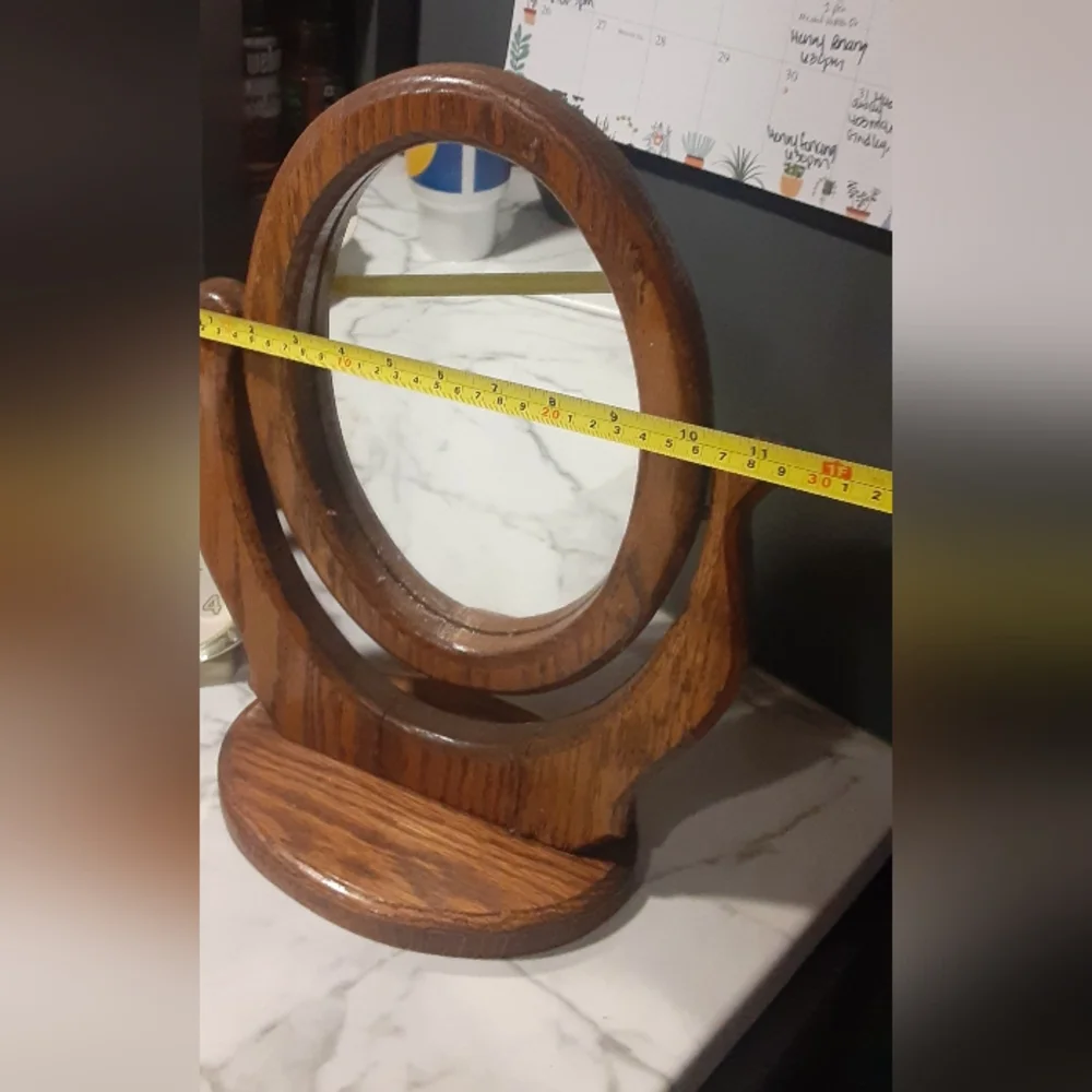 Antique Tabletop Wooden Mirror-beautiful piece